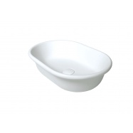 Blanche 53 x 36 TitanCast Solid Surface Above Counter Basin - Gloss White
