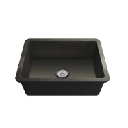 Cuisine 68 x 48 Inset / Undermount Fine Fireclay Matte Black Sink 