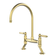 Novanta Bridge Mixer Tap - Brushed Brass