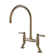 Novanta Bridge Mixer Tap - English Bronze (Living Finish)