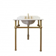 Mayer Basin Stand With 75 x 55 Real Carrara Marble Top