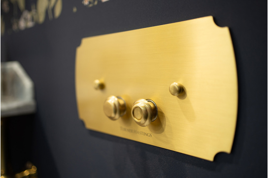 Claremont Brushed Brass Flush Plate