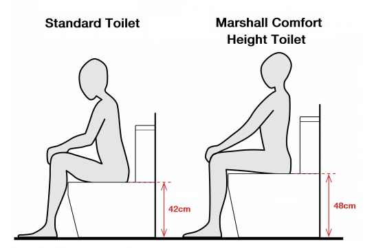 Marshall Comfort Height Close Coupled Back To Wall Toilet Suite