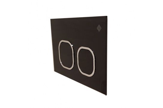 Rushmore Black Glass Dual-Flush Plate (for AU301D & AU301A Inwall Cisterns)