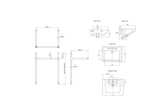 Stafford 58 x 45 Nuovo Basin Stand